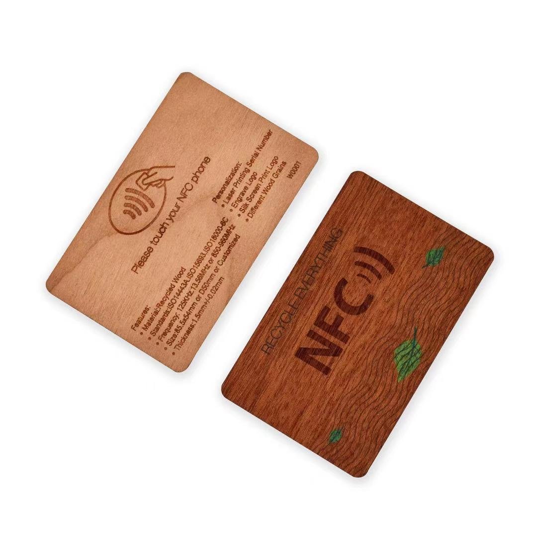Elegant Delicate Hand Feel Use Proximity Custom Printing NFC Wooden Card