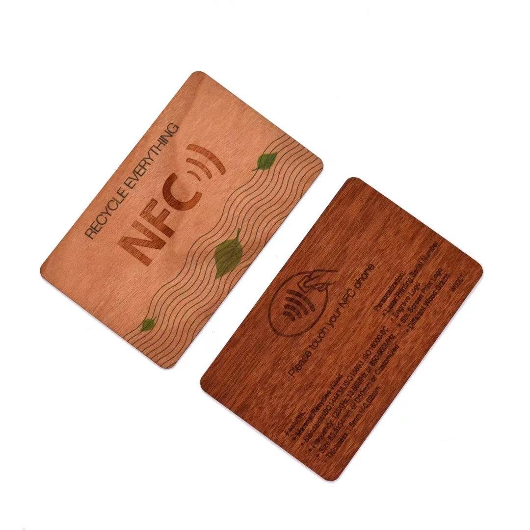 Elegant Delicate Hand Feel Use Proximity Custom Printing NFC Wooden Card