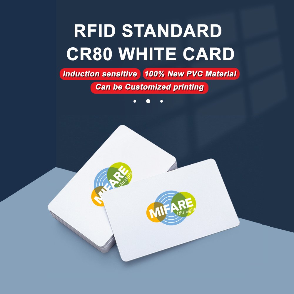 Smart white card Ultralight EV1 13.56MHz CR80 PVC blank Read Write RFID IC Card with chip