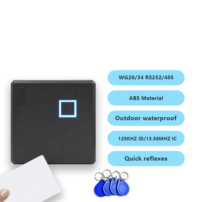 Smart Contactless IC MF 13.56mhz NFC Card Reader RS232 RS485 UART Customized RFID Waterproof Access Control Card Reader