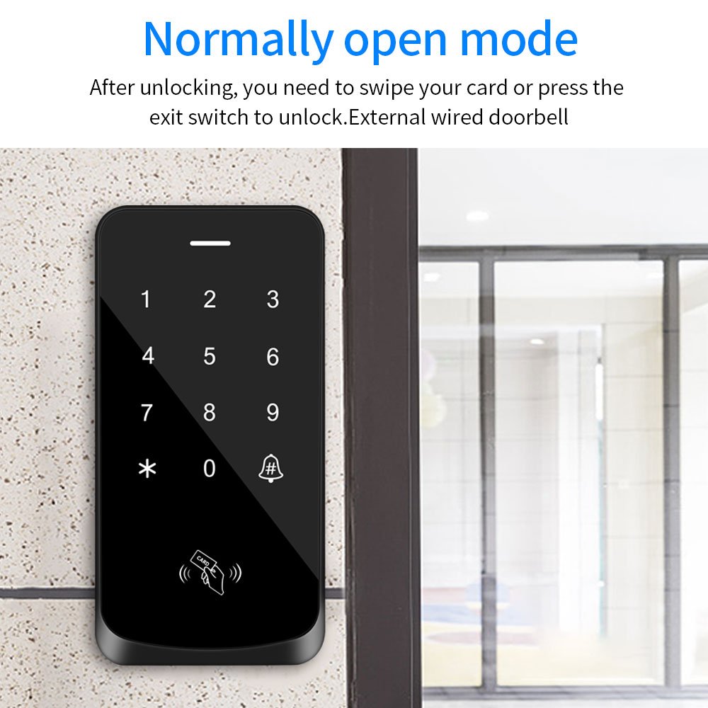 IP67 Waterproof Bluetooth Tuya App NFC RFID 13.56Mhz IC M1 Access Control Keypad Biometric Fingerprint Touch Access Controller