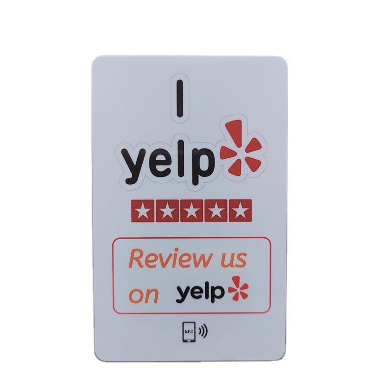 Custom Printed Matte Laminated Contactless NFC Google Review Access Control Card with RFID Secure Entry Contactless Interaction