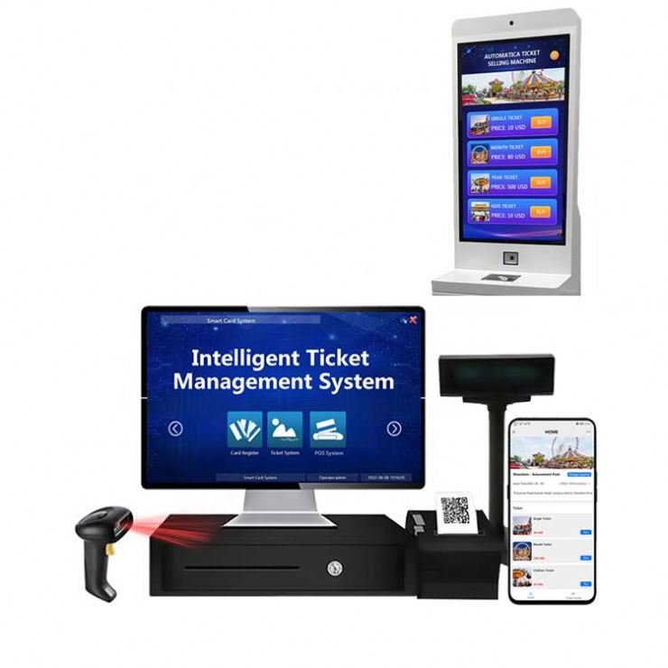 Fingerprint Turnstile Card Reader Face Recognition Access Control Security Swing Gate One-time Tickets trampoline park