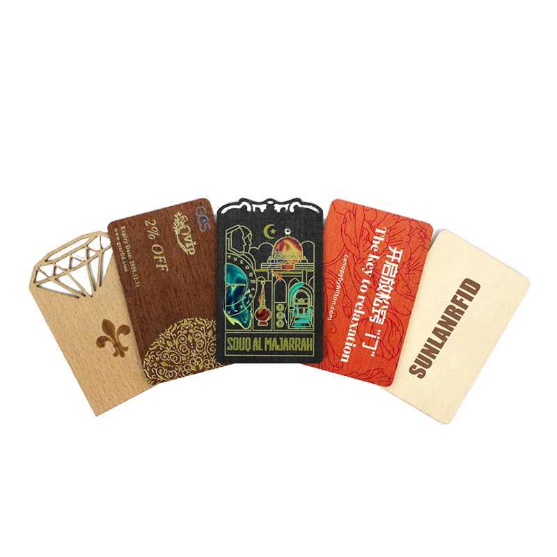 Factory Customized Green Recyclable Nfc Rfid Wooden Card Rfid Access Control Wooden Card Programmable Nfc Wood Card