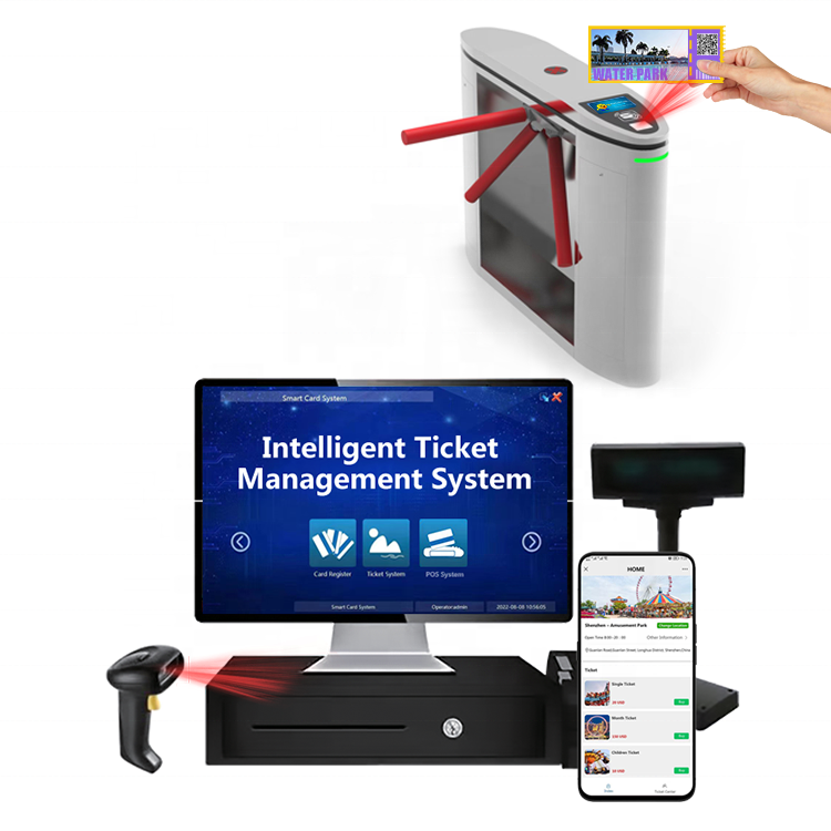 Solution self-service payment smart ticketing system quickest selling qr code wristband software museum machine