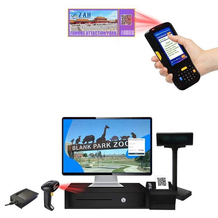 validate Qr code /NFC /RFID scanner Order By website System Software Entrance Ticketing Water parks Tickets solution