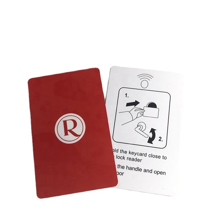 Acess control door lock card manufacturers custom printing rfid pvc mifare HF 13.56mhz hotel key cards