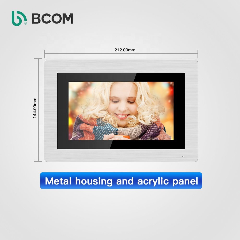 Bcom Wifi Intercom System2 Way IP Intercom System Memory Card Duplex Fingerprint Lock Touch Button Fingerprint Access Control