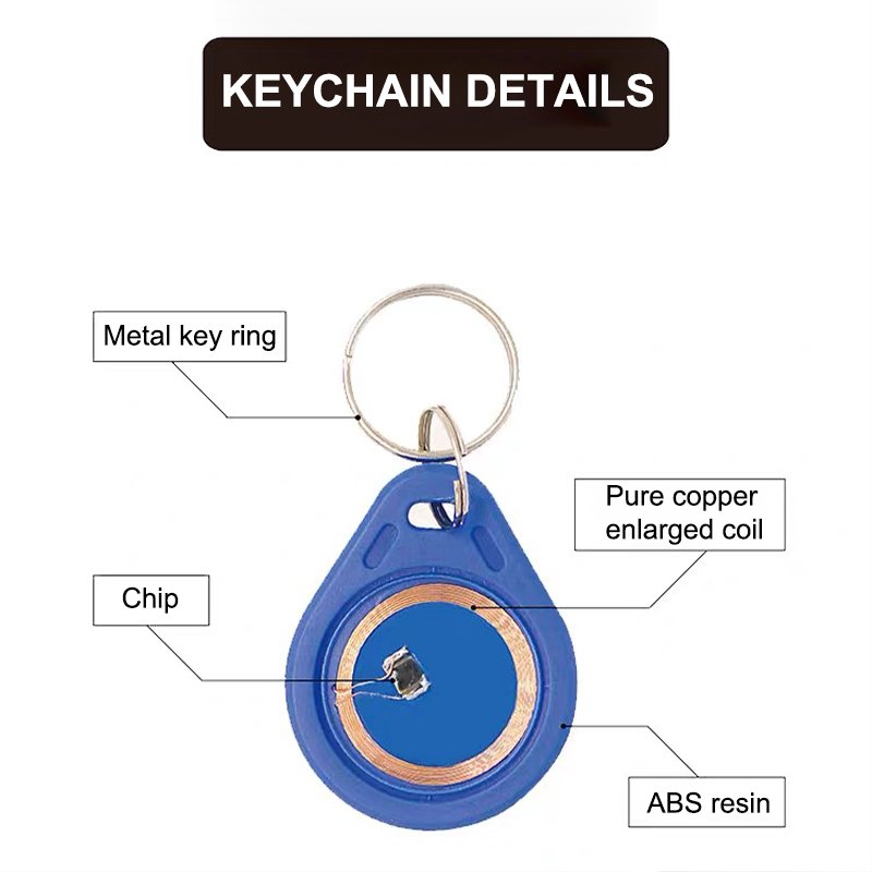 ABS Rfid Key Tag Smart Key EM Marin Keyfob 125khz 13.56mhz Door Access Control Rfid Keyfob