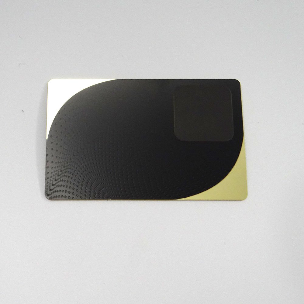both side laser engraving NFC CHIP 213 / 215 / 216 Matt Black Mirror Gold / Silver NFC Metal Business Card for social media sha