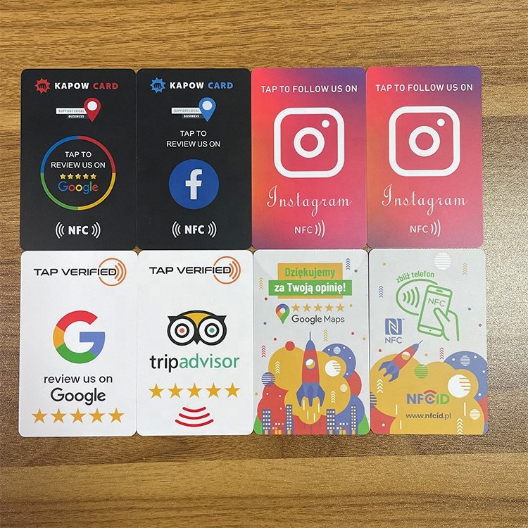 Custom Printing 13.56mhz 215 Chip Google Review NFC Card