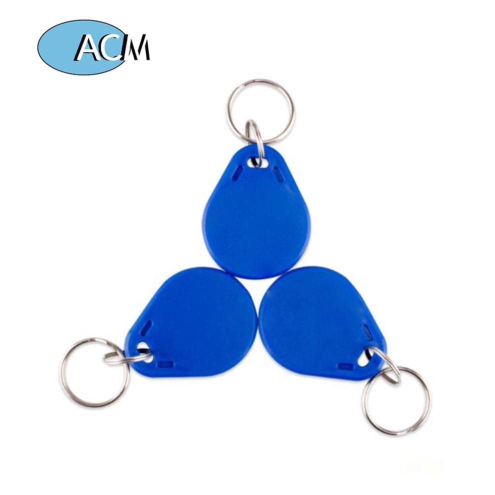 125KHz RFID Rewritable Key Fob Card Token Ring Proximity Clone ABS Keychain Blue Hotel T5577 Keyfob