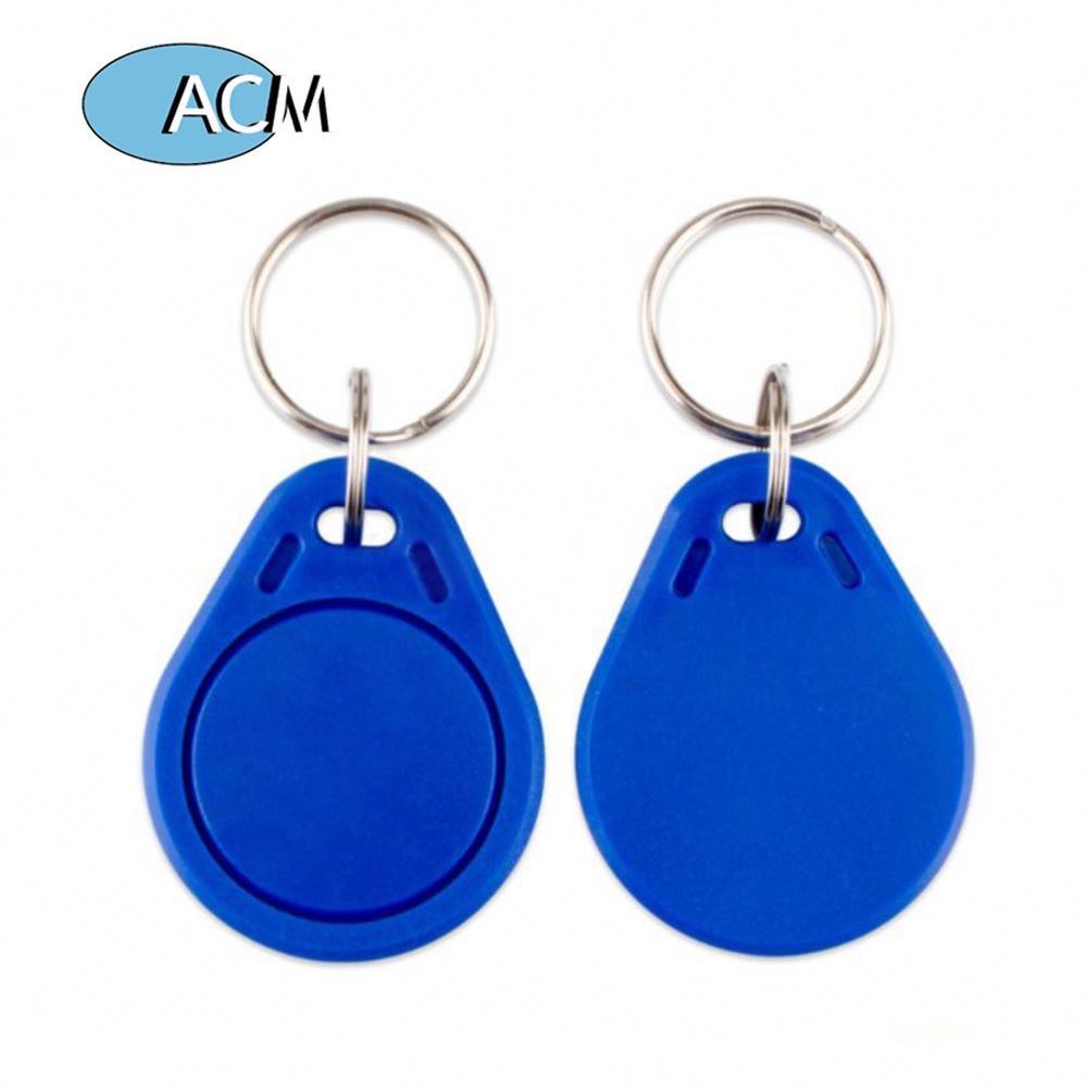 125KHz RFID Rewritable Key Fob Card Token Ring Proximity Clone ABS Keychain Blue Hotel T5577 Keyfob