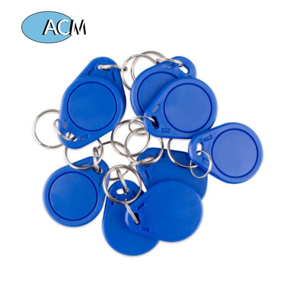 125KHz RFID Rewritable Key Fob Card Token Ring Proximity Clone ABS Keychain Blue Hotel T5577 Keyfob