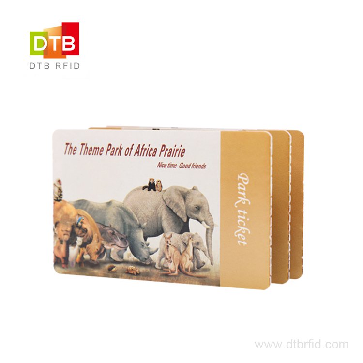Free Sample Custom Printing Mini Tag MF Chip 13.56mhz RFID NFC Paper Card For Zoo