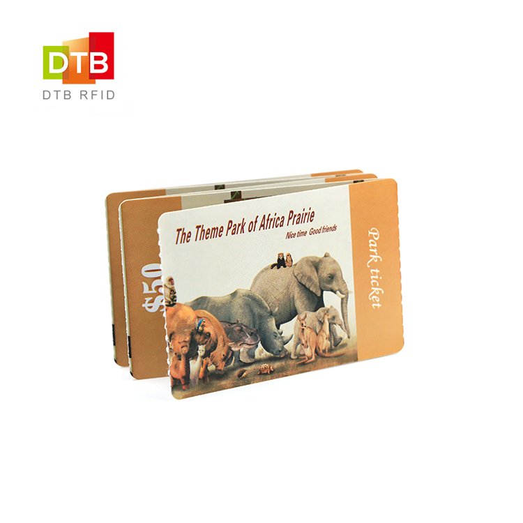 Free Sample Custom Printing Mini Tag MF Chip 13.56mhz RFID NFC Paper Card For Zoo