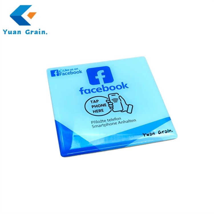competitive price Customized restaurant/hotel NFC RFID tag epoxy comment card for Google 1-10cm Reading distance