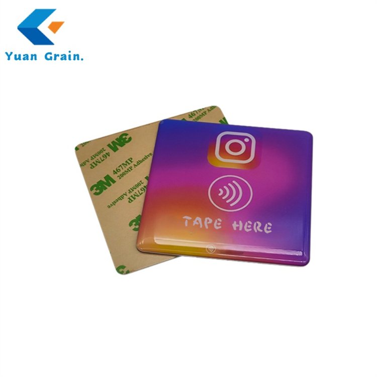 competitive price Customized restaurant/hotel NFC RFID tag epoxy comment card for Google 1-10cm Reading distance