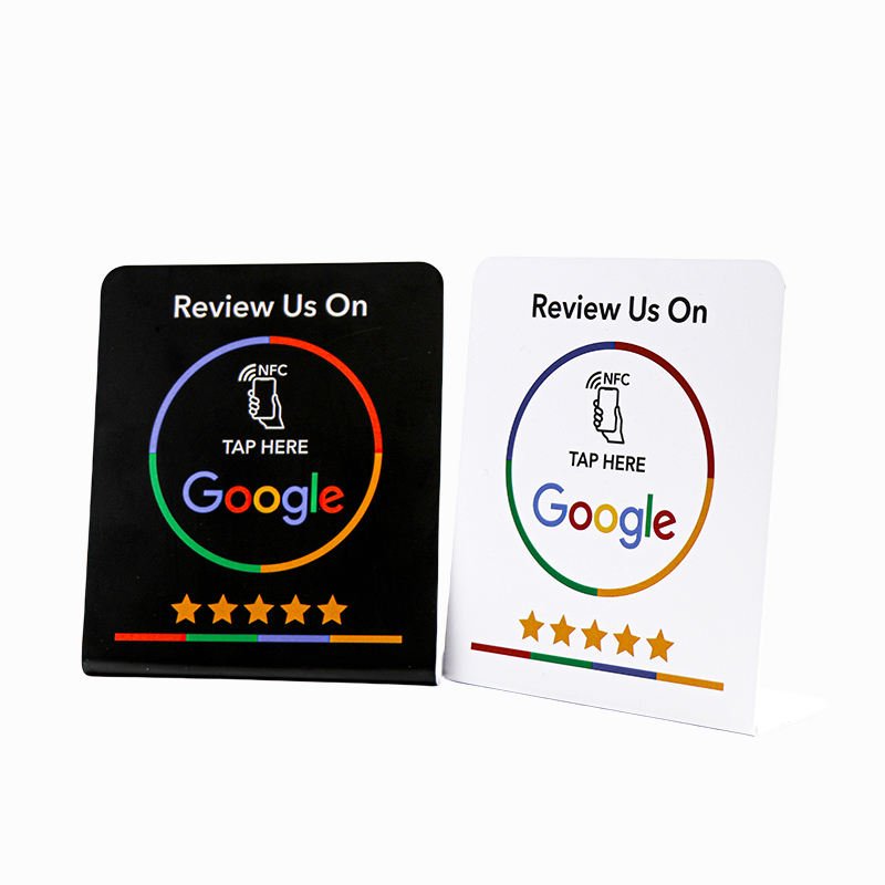 NFC Display Stand Business Comment Scan For Google Review QR Code RFID NFC Stand