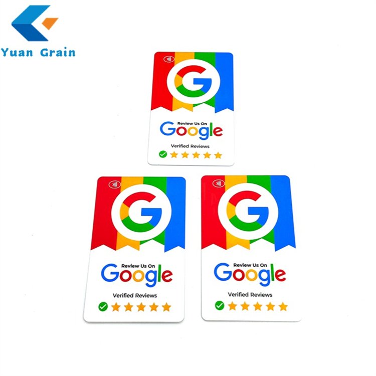 Quality assure Review Card for Google Pre Encoding URL Printing QR Code Digital Business Card NFC RFID 144 / 504 / 888 Byte
