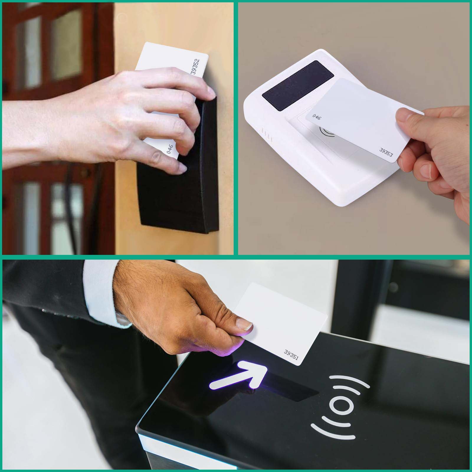 HID 1386 NFC Thin version ID Keychain PVC Access Control Badge Customizable RFID Keychain Keyfob
