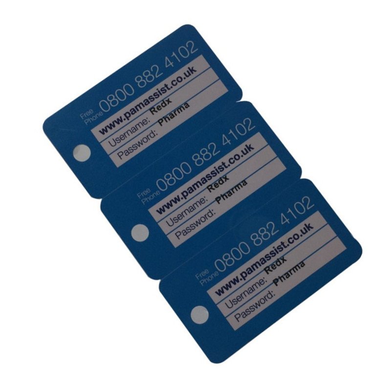 Custom Triple PVC Combo Card Membership Barcode VIP Loyalty Card 3-up Key Tag card