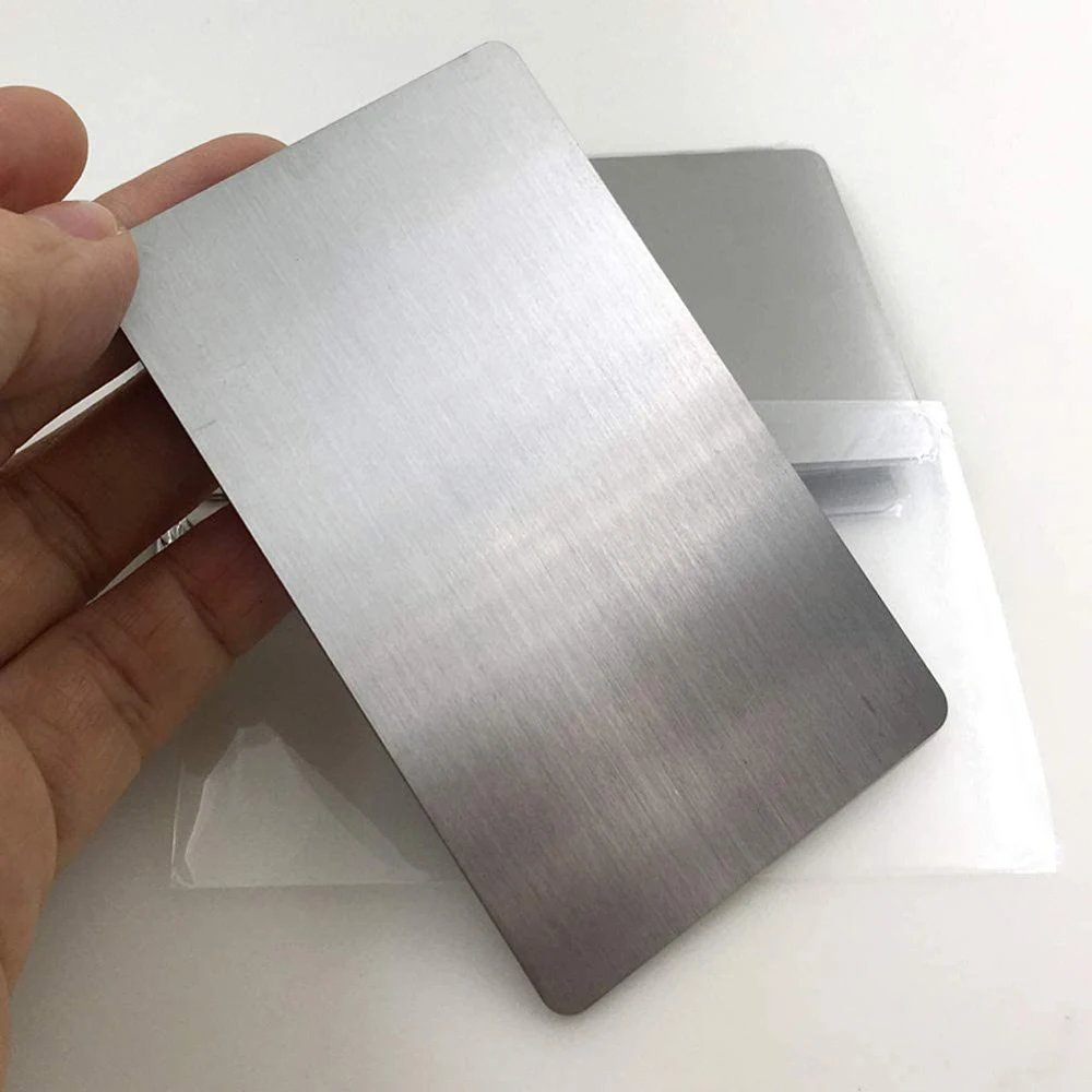 1 Pieces Blank DIY Metal Access Control Card No Chip Slot w/HiCo 1 Track Magnetic Stripe for IC Smart Intelligent Gift Card
