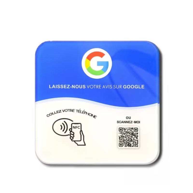 Acrylic Sticker NFC QR Code Tag for Cafe Table Menu Google Reviews Access Control Cards with Window Label NFC Table Menu