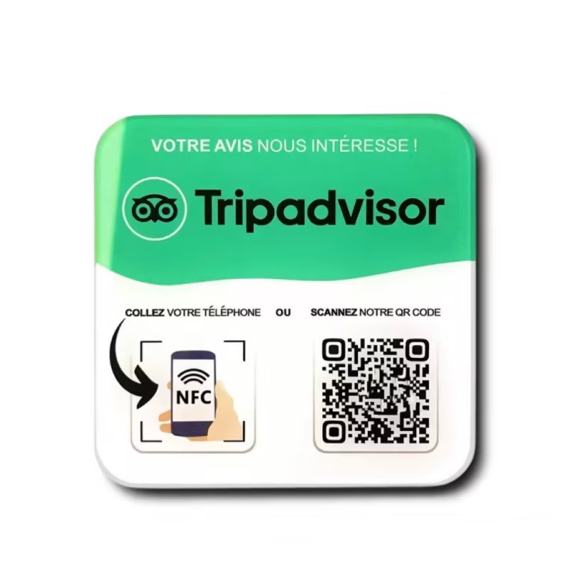 Acrylic Sticker NFC QR Code Tag for Cafe Table Menu Google Reviews Access Control Cards with Window Label NFC Table Menu