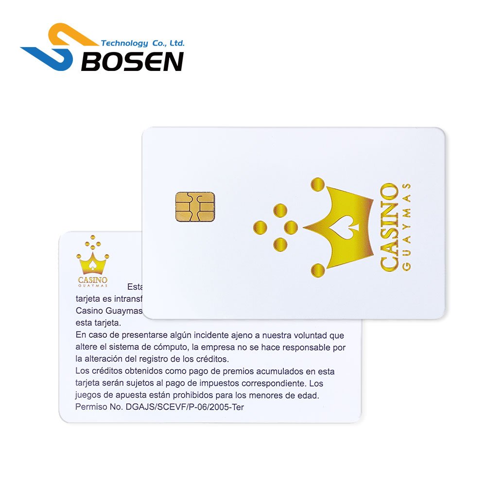 Contact Plastic PVC Material Access Control 4442 4428 Contact Smart IC Chip Blank Card