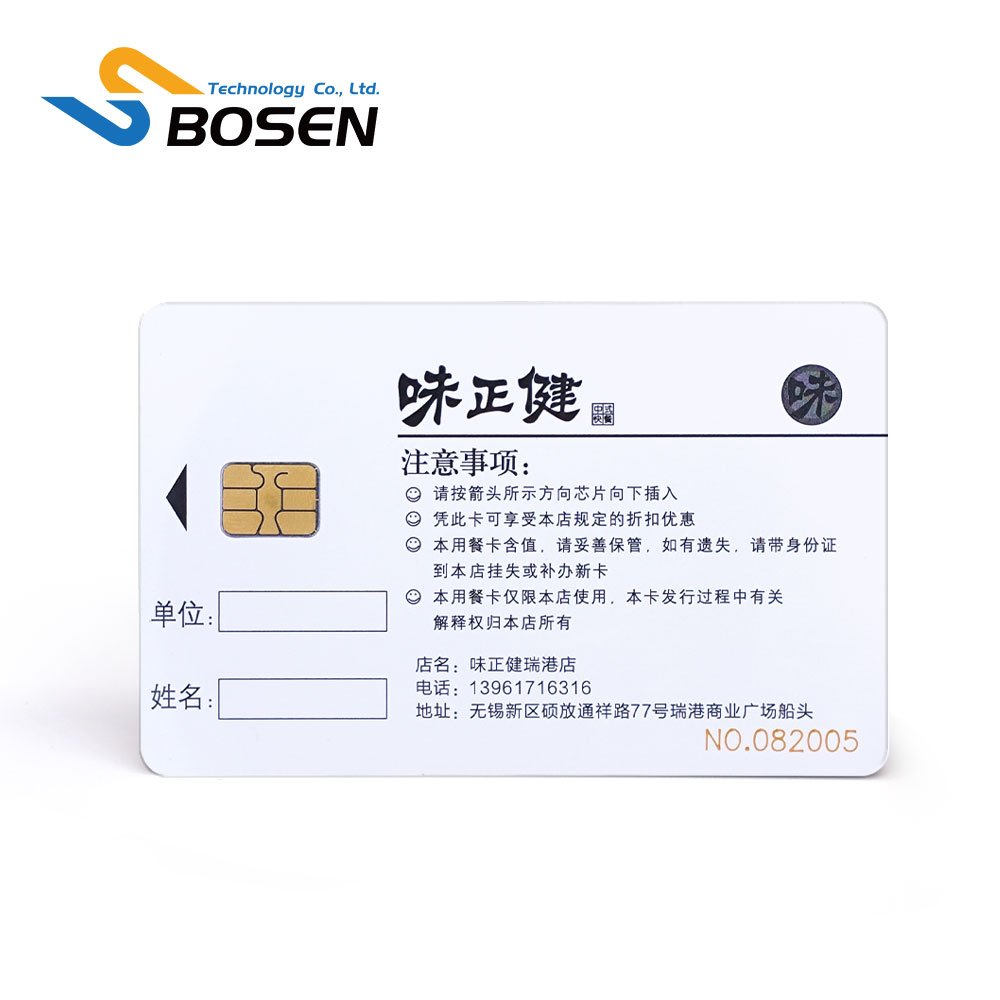 Contact Plastic PVC Material Access Control 4442 4428 Contact Smart IC Chip Blank Card