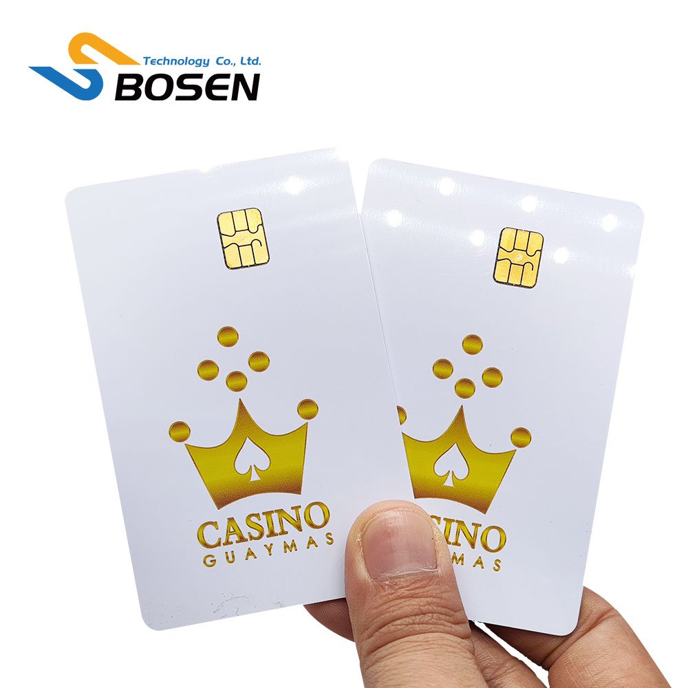 Contact Plastic PVC Material Access Control 4442 4428 Contact Smart IC Chip Blank Card