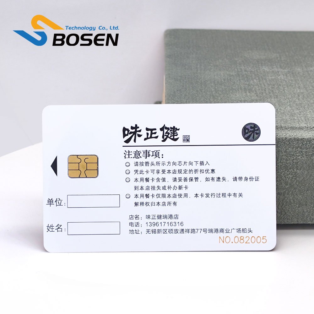 Contact Plastic PVC Material Access Control 4442 4428 Contact Smart IC Chip Blank Card