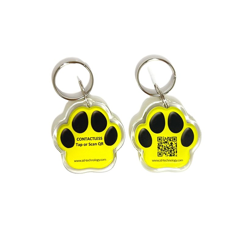 Cute Style Personalized Customization 13.56MHz NFC Epoxy RFID Access Control System Of Epoxy Pet Tag