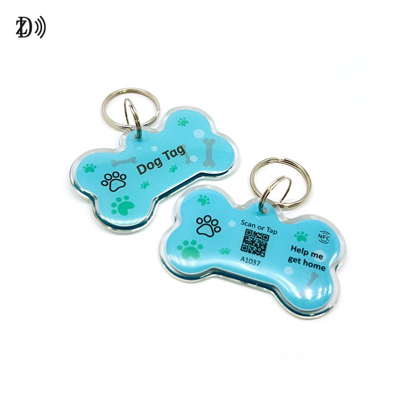 Cute Style Personalized Customization 13.56MHz NFC Epoxy RFID Access Control System Of Epoxy Pet Tag