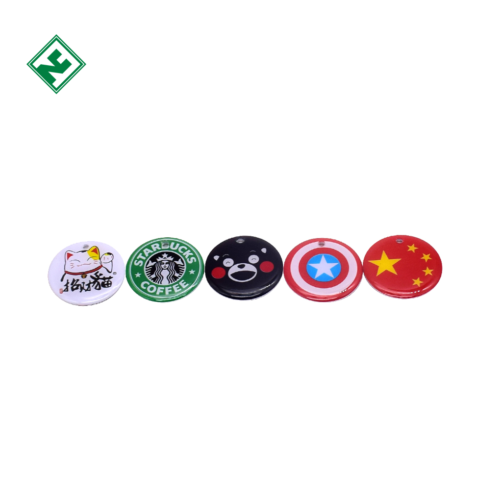 Custom Printing Waterproof 13.56MHz HF RFID NFC Epoxy Card With Black Rope For Access Control