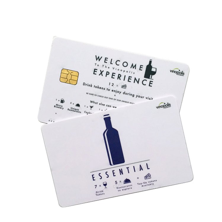 Custom PVC IC Chip Card ISO/IEC 7816 SLE4442 Inkjet Printable Rewritable RFID Card