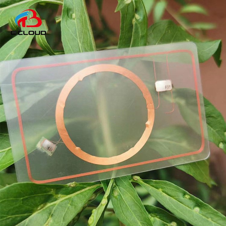 Custom Printable Access Control Card Transparent NFC Card 125khz 13.56mhz 860-960mhz Dual Frequency Hybrid RFID Card