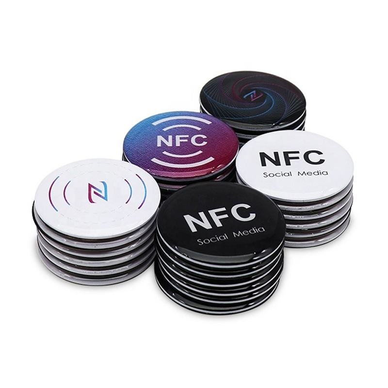 NFC sticker social media phone case Tag Waterproof Epoxy NFC Sticker for Sharing Contact information