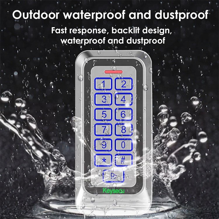 Waterproof Outdoor Security Door Lock Smart Proximity RFID Card Access Control Keypad