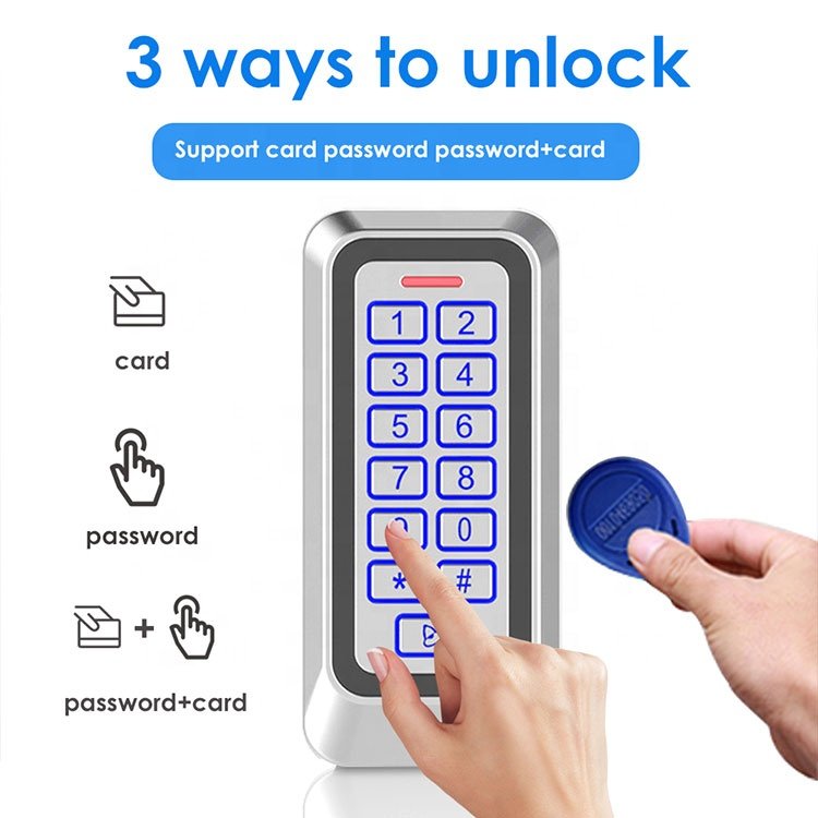 Waterproof Outdoor Security Door Lock Smart Proximity RFID Card Access Control Keypad
