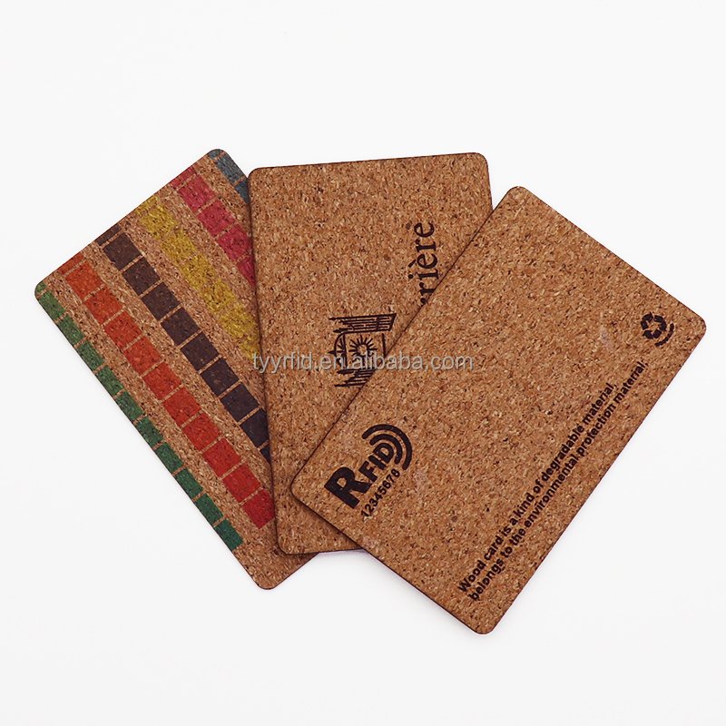 13.56Mhz Ntag213 Access Control Card RFID Wooden Key Card Flexible Soft Wood NFC Card