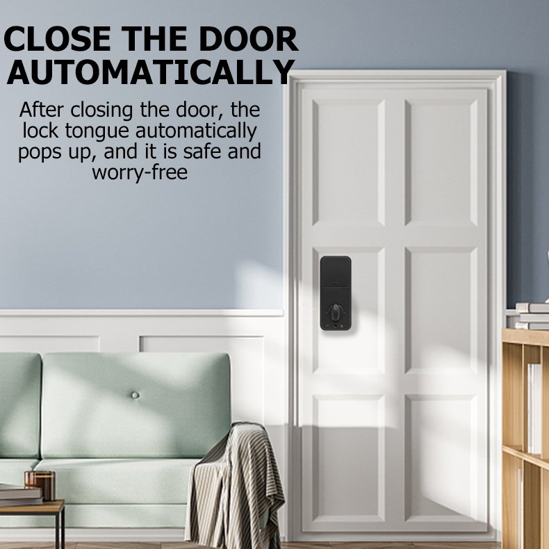 Kadonio Keyless Card Door Lock Dead Bolt Lock Security Mortise Access Control Door Locks With Mobile APP