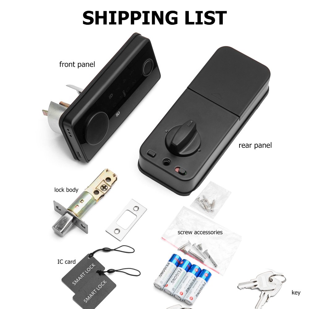 Kadonio Keyless Card Door Lock Dead Bolt Lock Security Mortise Access Control Door Locks With Mobile APP