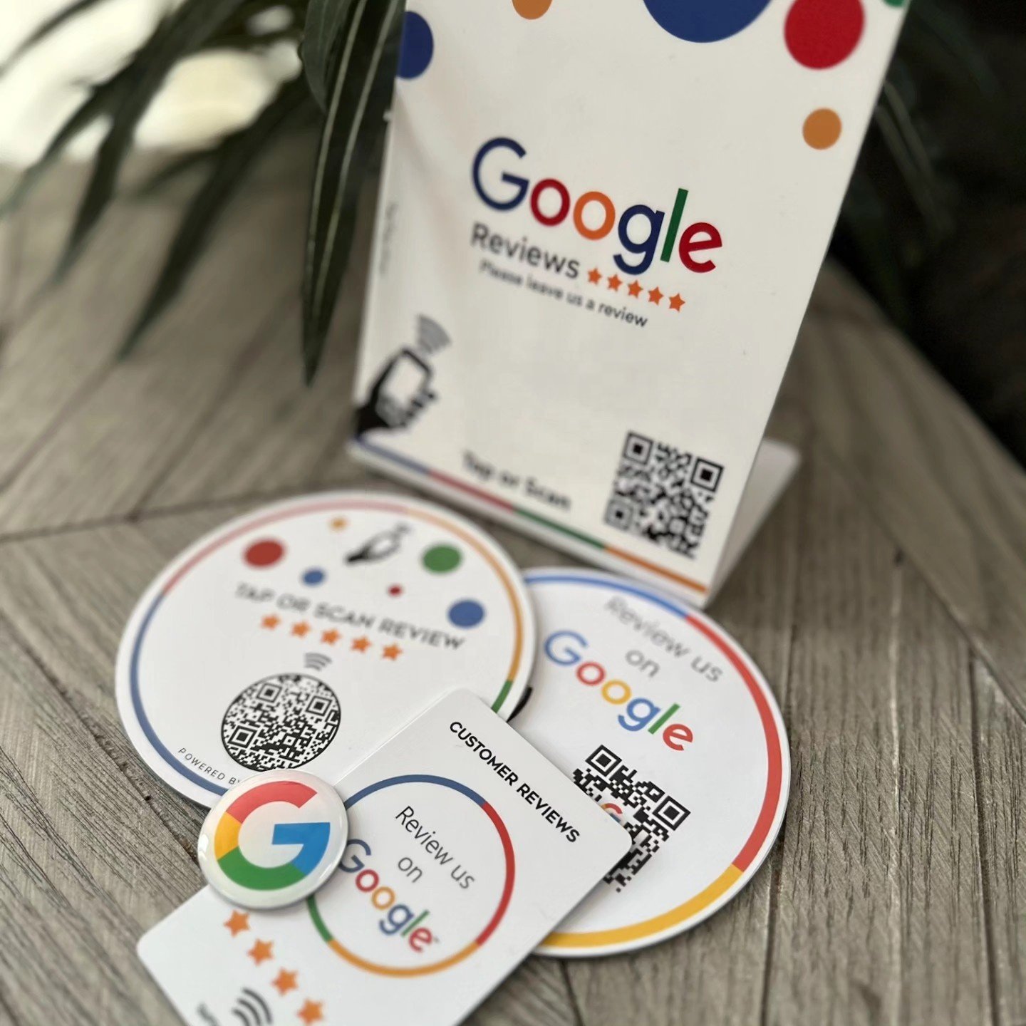13.56 MHz NFC NTAG213 Round Mini Contactless Smart Card Printed RFID NFC Google Review Plate