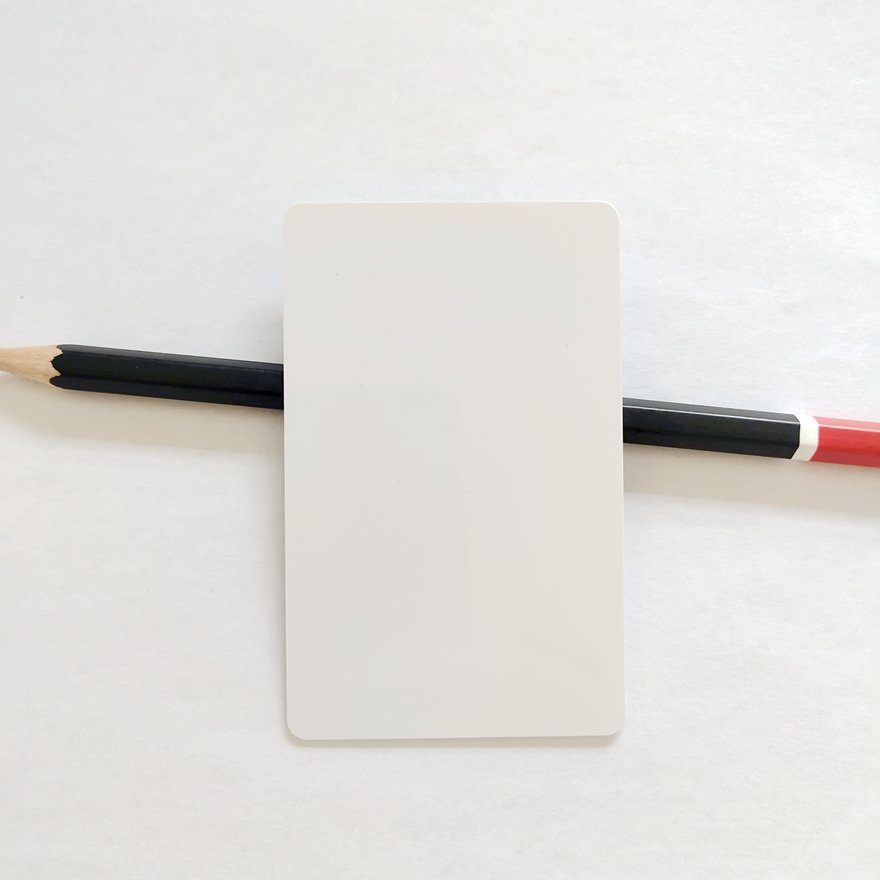Hot sale High quality PVC blank business card customized thickness with film both side off white color White plastic smart card