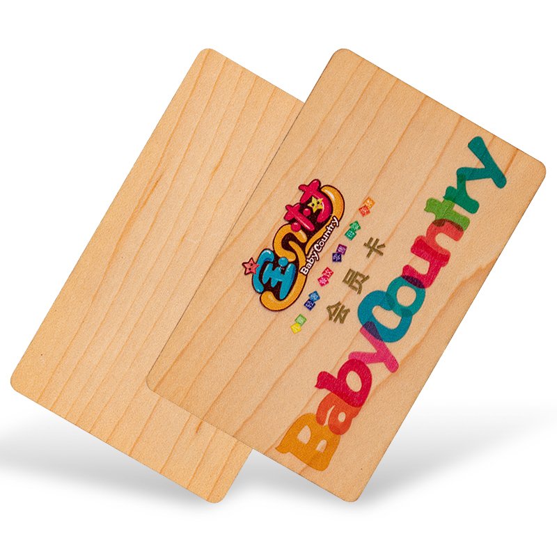 SUNLANRFID Eco Friendly Wood NTAG 213 215 216 Chip NFC wooden Business Card