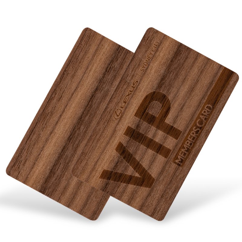 SUNLANRFID Eco Friendly Wood NTAG 213 215 216 Chip NFC wooden Business Card