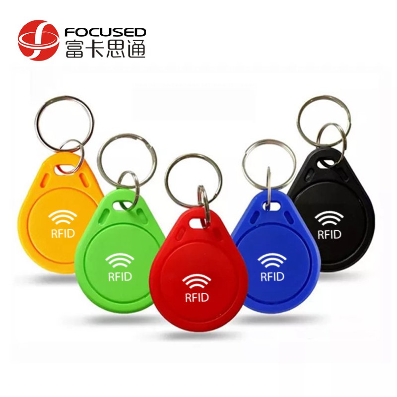 Customized rfid keychain abs keyfobs Security Smart ID Card Door Access Control Key Fobs tag Electronic 125 Khz LF rfid key fob