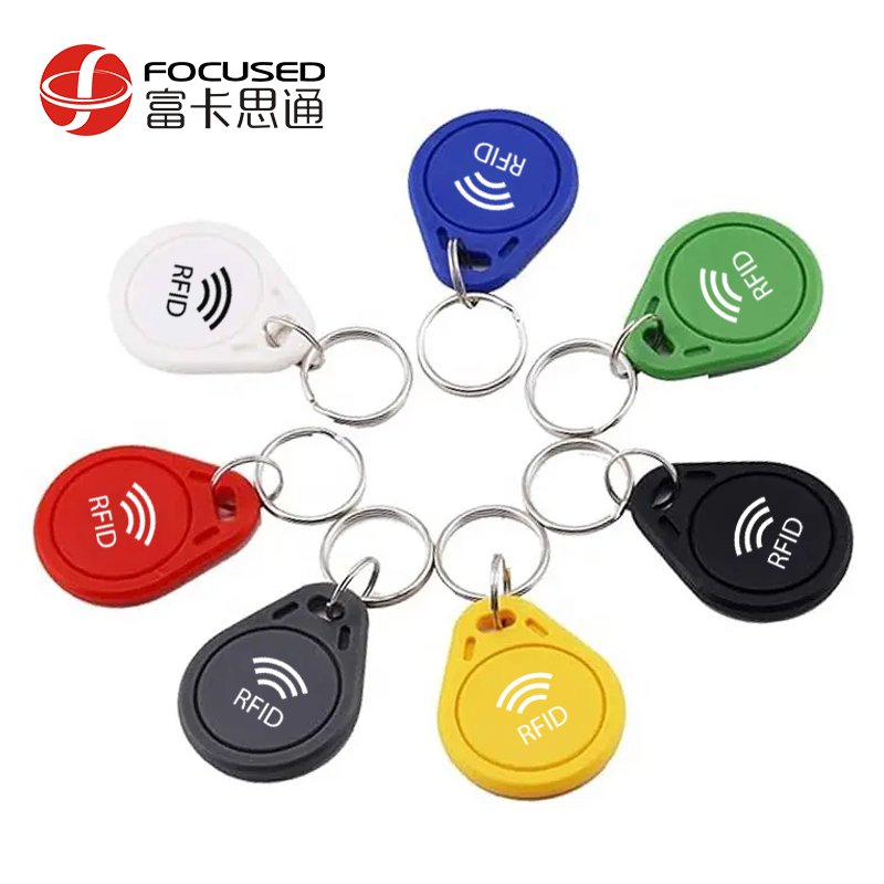 Customized rfid keychain abs keyfobs Security Smart ID Card Door Access Control Key Fobs tag Electronic 125 Khz LF rfid key fob